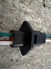 10 AWG Black Assembled Deutsch DTP 4 Pin waterproof connector Mount Flange