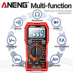 Digital Multimeter Tester AC DC Volt Ohm Amp Clamp Meter Auto Range LCD Handheld
