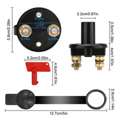 2X Battery Isolator Disconnect Cut Off Power Kill Switch for Car Truck Boat ATV