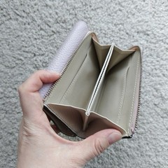Brelio M5 Micro 5-Ring Leather Pocket Planner – Pastel Lavender / Cream w.box
