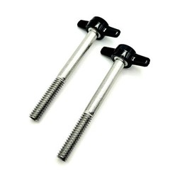 1/4-20 Thumb Screw T Bolts with Black Butterfly Plastic Tee Wing Knob Stainless