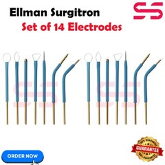 Ellman Surgitron Set of 14 Handpiece Electrodes Reusable- Tungsten Tips New CE