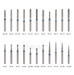 25pcs AZDENT Dental FG Diamond Burs For High Speed Handpiece Friction Grip