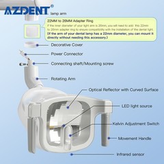 Dental Reflective LED Lamp Oral Light Ra90 For Unit Chair Color 22MM &26MM