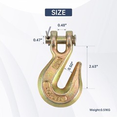 6 Pack G70 3/8″ Clevis Grab Hooks Tow Chain Hook Flatbed Truck Trailer Tie Down