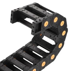 Drag Chain Cable Carrier Open Type with End Connector R100 35X100mm 1M Plastic