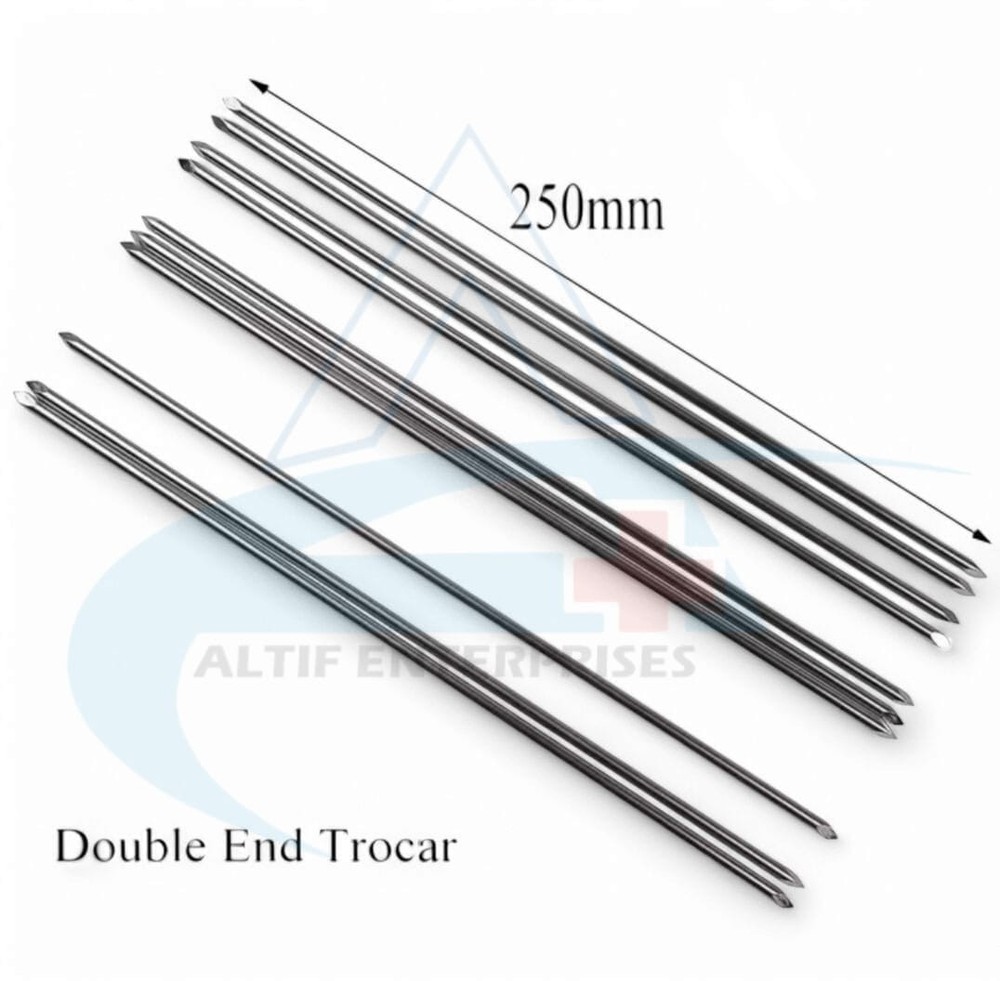 50 Pieces Double End Krischner Wire 25CM Long Non Magnetic Veterinary Instrument