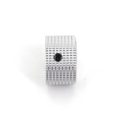 Silver Aluminum 25 x 15.5mm Volume Potentiometer 6.4mm 1/4” Audio Rotary Knob