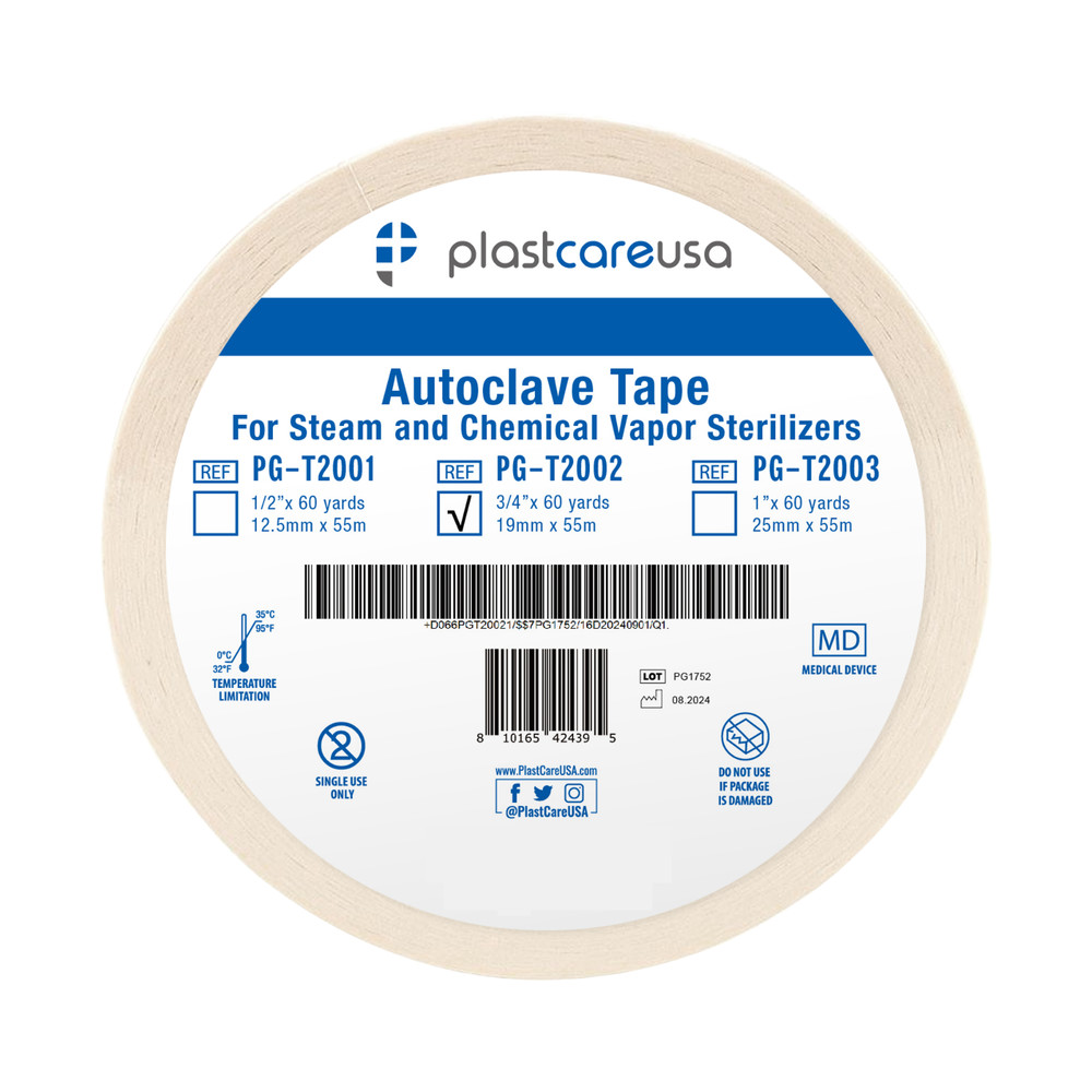 Autoclave Tape 3/4″ x 60 Yards, Sterilization Indicator Roll for Steam Chemical