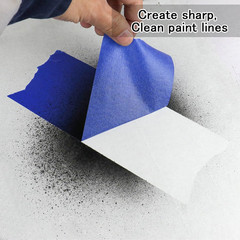 Wide Blue Painters Tape 4 Inches x 40 Yards, 4” Blue Masking Tape for Painting,