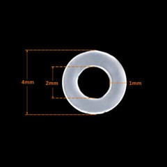 400 Stück Silikon-O-Ringe, 4 x 2 x 1 mm Breite, Dichtung weiß