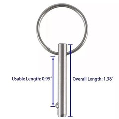 Small Quick Release Pin 3/16″ Stainless Steel Bimini Top Marine Hardware 4 Pack