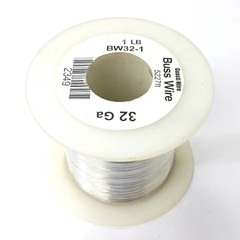 BW32-1, 32 Gauge Tinned Copper Bus Wire, 1 Pound Roll (5,227′ Approx.) 32AWG