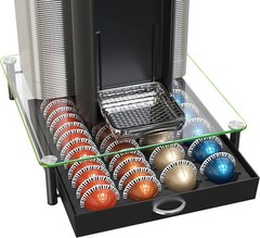 Crystal Tempered Glass Vertuo Pod Holder Drawer 24 Large or 48 Small Organizer