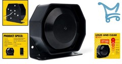 Siren Speaker Compact 200W Aluminum Wall Mount Outdoor Waterproof Portable