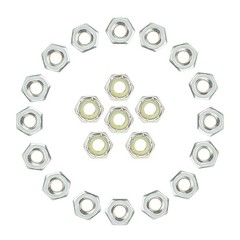 60 Pieces 1/4″-20 Nylon Insert Hex Lock Nuts, 304 Stainless Steel