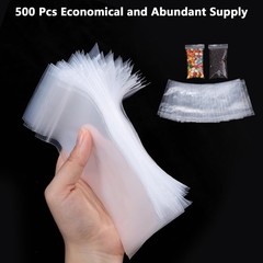 500 Pcs 3×5 Inch Clear Resealable Plastic Bags Mini Poly Zip Lock Storage Gifts