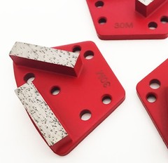 3PK 30/40 Grit Medium Bond Trapezoid HTC Grinding Disc/Plate/Shoe-Premium Grade