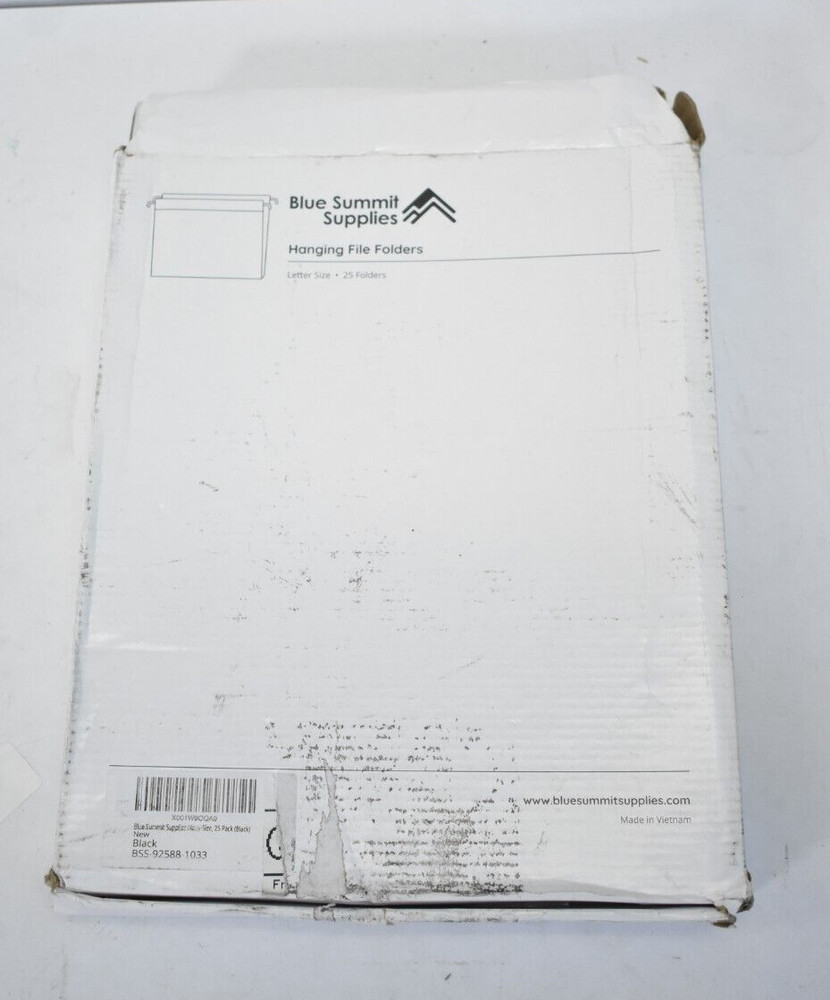 Blue Summit Supplies Hanging File Folders 25 Pack Reinforced Letter Size Black