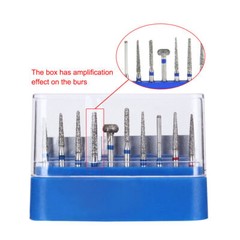 10PCS AZDENT Dental Diamond Burs Set FG Polishing Kit for High Speed handpiece