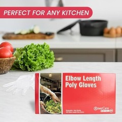 21 1/2″ Elbow Length Poly Glove, Box of 100