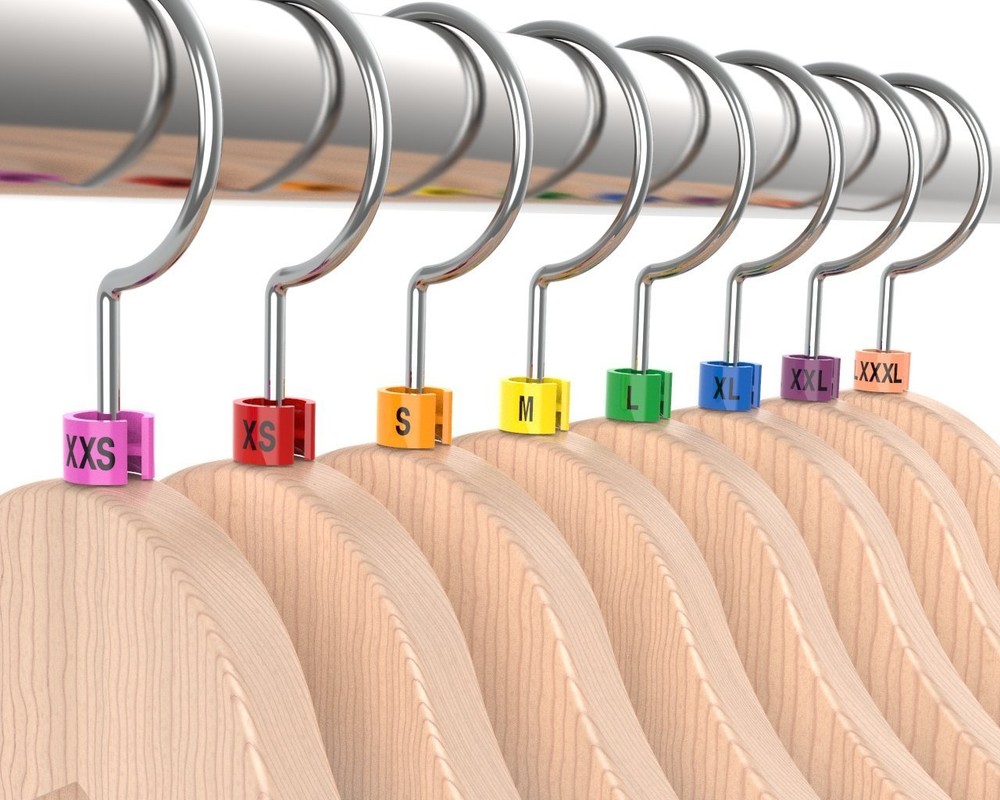 Colored Hanger Sizer Garment Markers “XXS-5XL”Plastic Size Marker Tags All Sizes