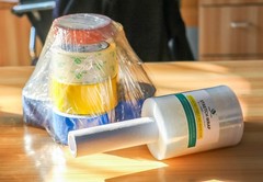 2 Pack Mini Stretch Wrap Roll with Handle 5 Inch Heavy Duty Packing Film