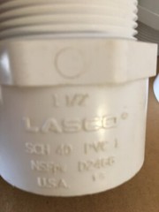 Lasco Adapter PVC Fitting White 1-1/2-in x 1-1/2-in, (6 PK)