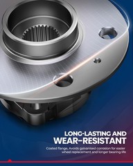 Kax 512568 Rear Wheel Bearing And Hub Assembly Compatible 2017-2022 Jeep