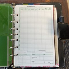 Compact Franklin Covey Planner Black Magnetic Snap 6-Ring & Accessories