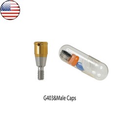 US Dental Hiossen Regular 3-5mm Attachment Abutment & Overdenture Male Caps Kits