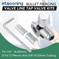 4PCS BPV-31 Bullet Piercing Valve Kit, Adjustable Line Tap Valve for Air Conditi