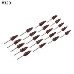 20pcs 10x3mm 240#-400# Cone Sandpaper Flap Sanding Polishing Wheel Rotary Tool