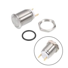 2 Pieces 12mm momentary push button switch Flat Head 3A 250V