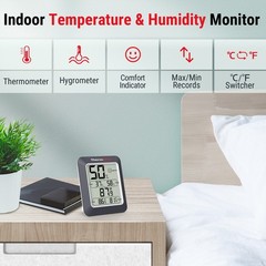 3PCS LCD Digital Indoor Hygrometer Thermometer Temperature Humidity Monitor