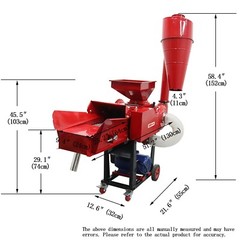 Grass Cutting&Kneading&Crushing All-in-one Machine w/Self-priming&Conveyor 220V