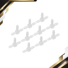 10 Pcs 1/8″ Plastic Hose Barb Fitting Equal T-Shaped Barbed Split Transparent