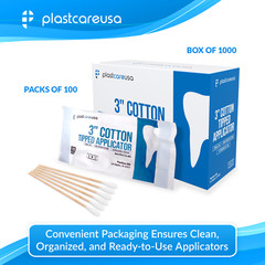 Cotton Tip Applicators 3″ 6″ Wooden Swabs Medical Dental Disposable (Choose Qty)