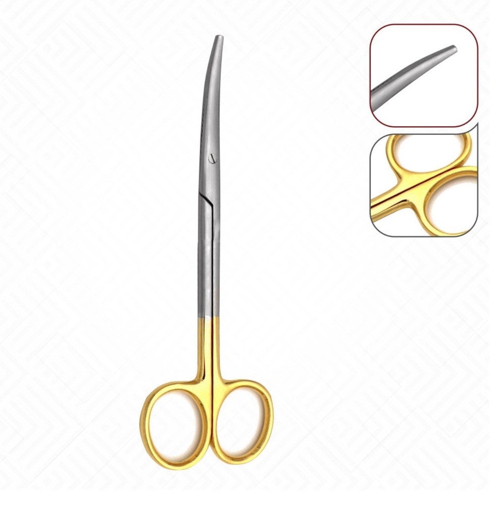 TC Metzenbaum Scissors, 5.5”, Curved, Delicate, Blunt Tips, Premium German Grade