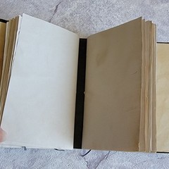 Blue Green Mushroom and Moon Goddess Handmade Junk Journals with Ephemera Folio