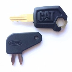 Caterpillar Equipment Key Set Ignition and Battery Disconnect Keys with Logo