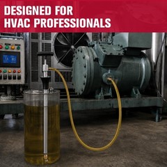 Rogvoc HVAC Oil Charge Pump with Backflow Prevention, Manual Refrigeration Oi…