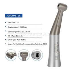 5x dental Low Speed Contra Angle Handpiece FX205 Push Button Chuck 2.35mm Bur u