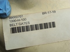 LOT OF 2 GATES POWERGRIP 1000-H-100 TIMING BELT 100″L X 1″W 1/2″ PITCH 200 TEETH
