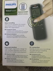 Philips VoiceTracer Audio Recorder Exceptional Recording 8GB Memory DVT1120