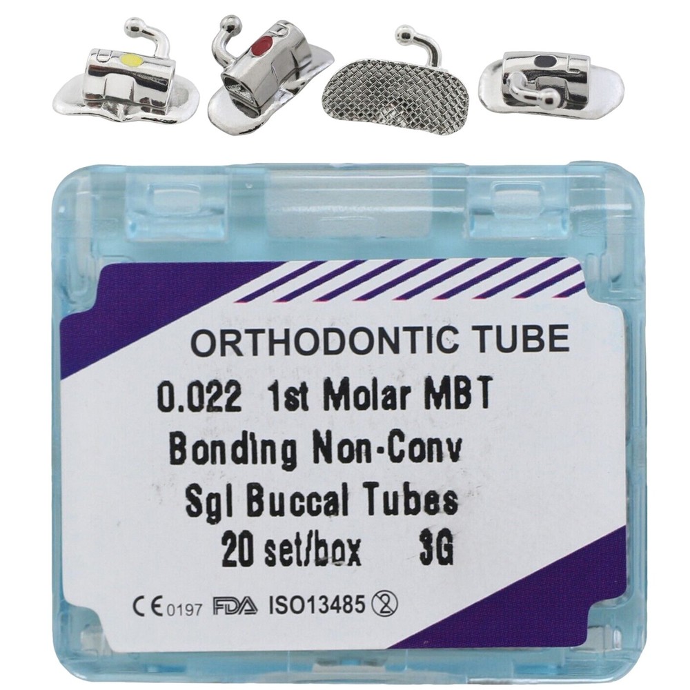 80pcs dental Tubos bucales de ortodoncia 1er 2nd molar Buccal Tubes Roth MBT 022