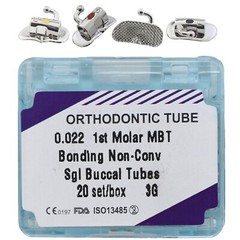 80pcs dental Tubos bucales de ortodoncia 1er 2nd molar Buccal Tubes Roth MBT 022