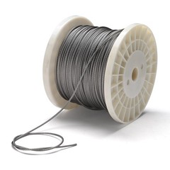 Yessources 500-ft 1/8″ T316 Stainless Steel Cable 7×7 Wire Rope for Deck Railing