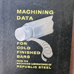 Vtg Machining Data For Cold Finished Bars Republic Of Steel 1956 Ducommun Manual