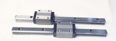 LOT OF 2 ASSORTED LENGTHS THK HSR15 LM GUIDE RAIL BEARINGS w/ THK LINEAR RAIL